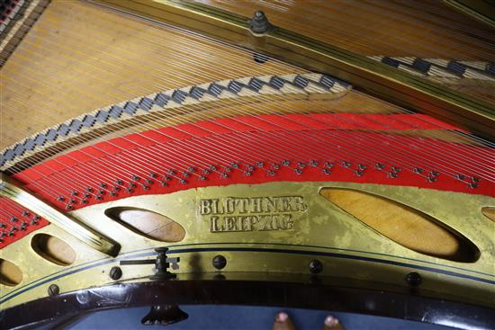 A late 19th century Bluthner rosewood grand piano, W.4ft 6in. D.8ft H.3ft 2in.